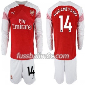 Fußballtrikots Arsenal Pierre-Emerick Aubameyang 14 Kinder Heim Trikotsatz 2018-2019 Langarm